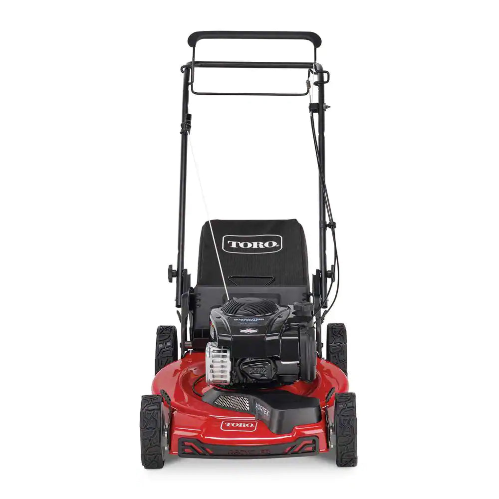 22-Inch High-Wheel Self-Propelled Gas Lawn Mower With Front-Wheel Drive And Grass Bag