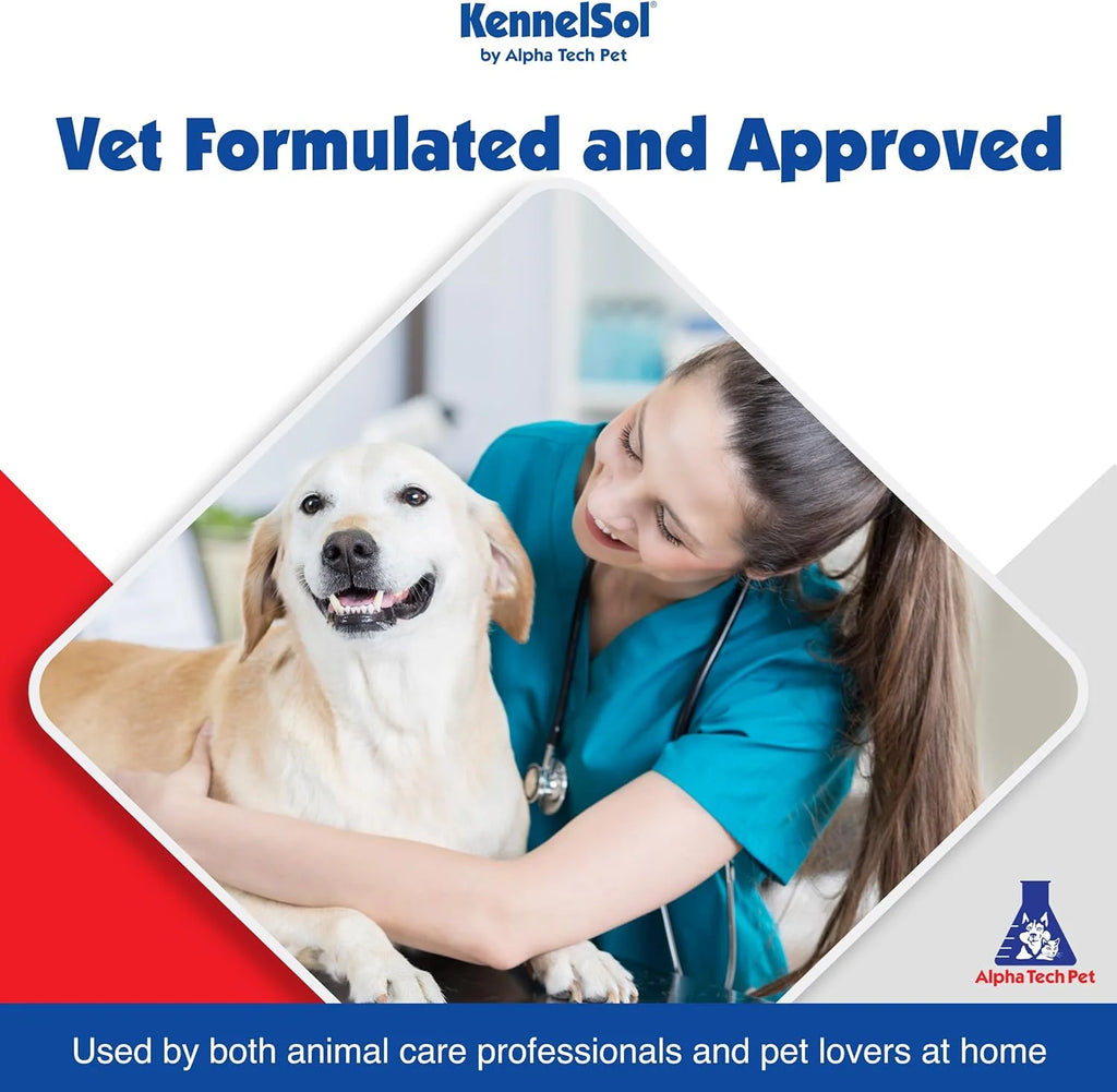 Alpha Tech Pet KennelSol Kennel Cleaner Disinfectant And Deodorizer Liquid Concentrate, 5 Gallons