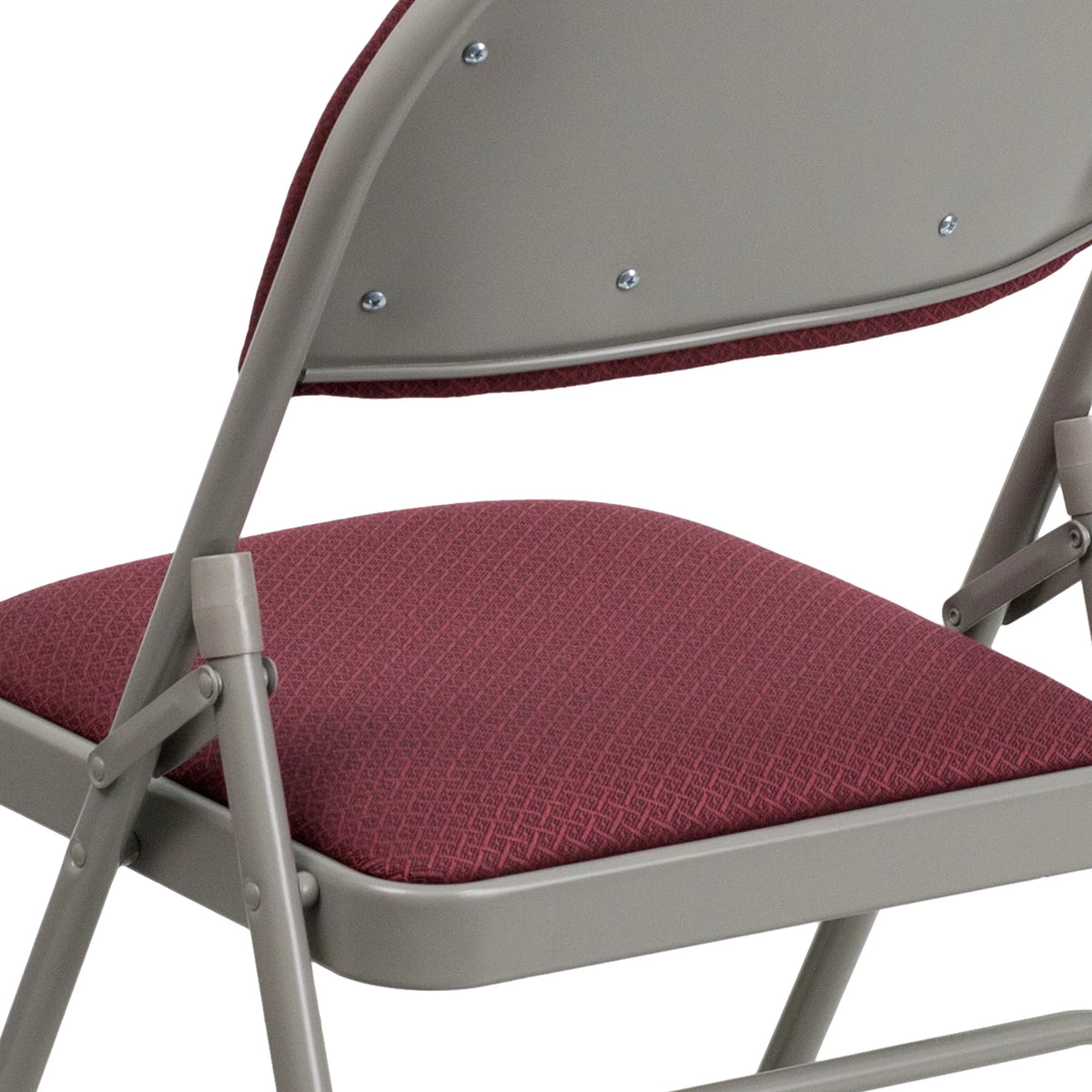 Flash Furniture HERCULES Series Triple-Braced Burgundy Fabric Metal Folding Chair