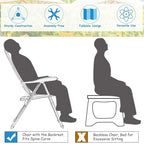 2 Pack Folding Patio Chairs, 7 Position Adjustable Outdoor Sling Recliner Camping Chairs