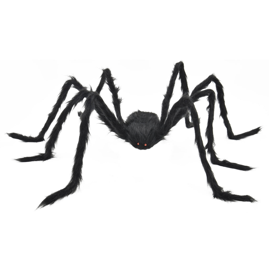 Furry Spider Decoration, Black, 50", Halloween by Way To Celebrate