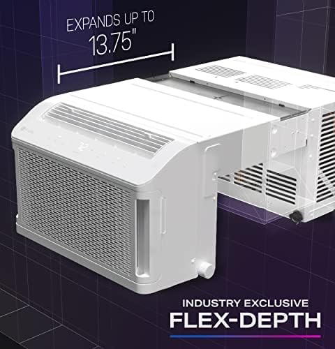 GE Profile ClearView Inverter Window Air Conditioner, 12,200 BTU, White