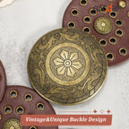 Women's Concho Disc Belt Western Cowboy Cowgirl Wide Leather Boho Country Waist Belts for Dress Jeans