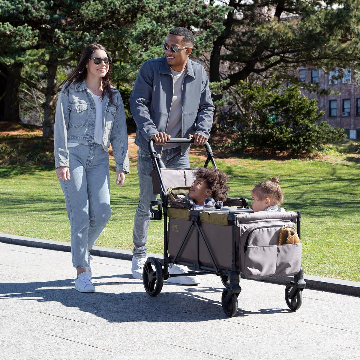 Jeep Sport All-Terrain Stroller Wagon With Canopy And Parent Organizer