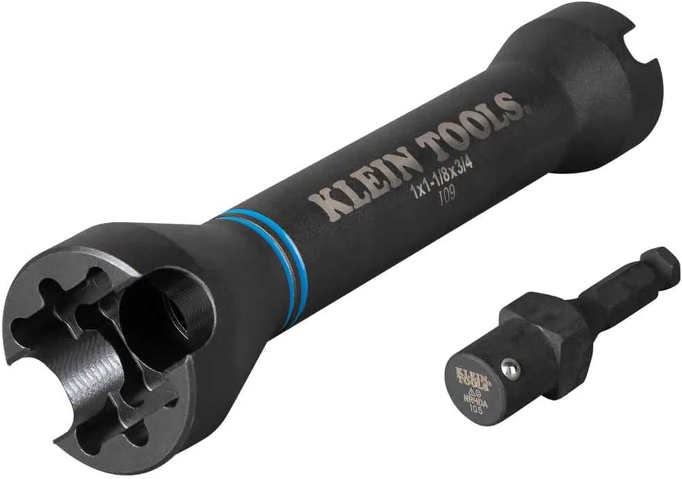 Klein Tools Single-Ended Impact Socket, 3/4-Inch, 1-Inch And 1-1/8-Inch - NRHD3