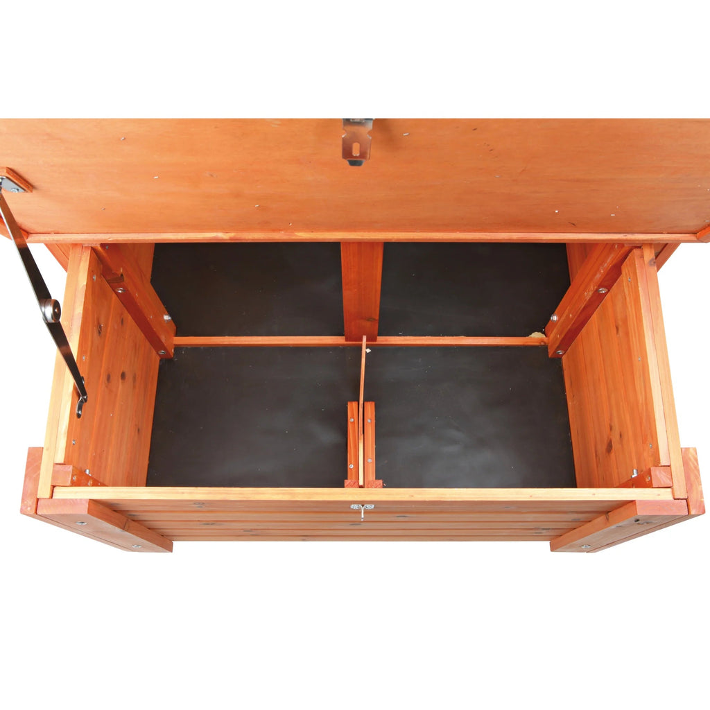 TRIXIE Weatherproof Outdoor Wooden Chicken Coop With 2 Nesting Boxes And Run, Brown
