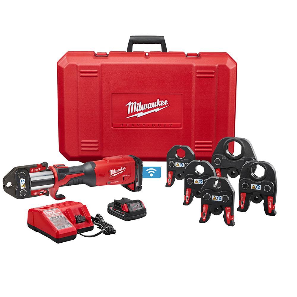 Milwaukee M18 FORCE LOGIC Press Tool With ONE-KEY - 1/2 in - 2 in CTS Jaws