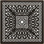 Bronze Square Cast Aluminum Patio Table With Umbrella Hole, 35.4 in x 35.4 in x 28.7 in