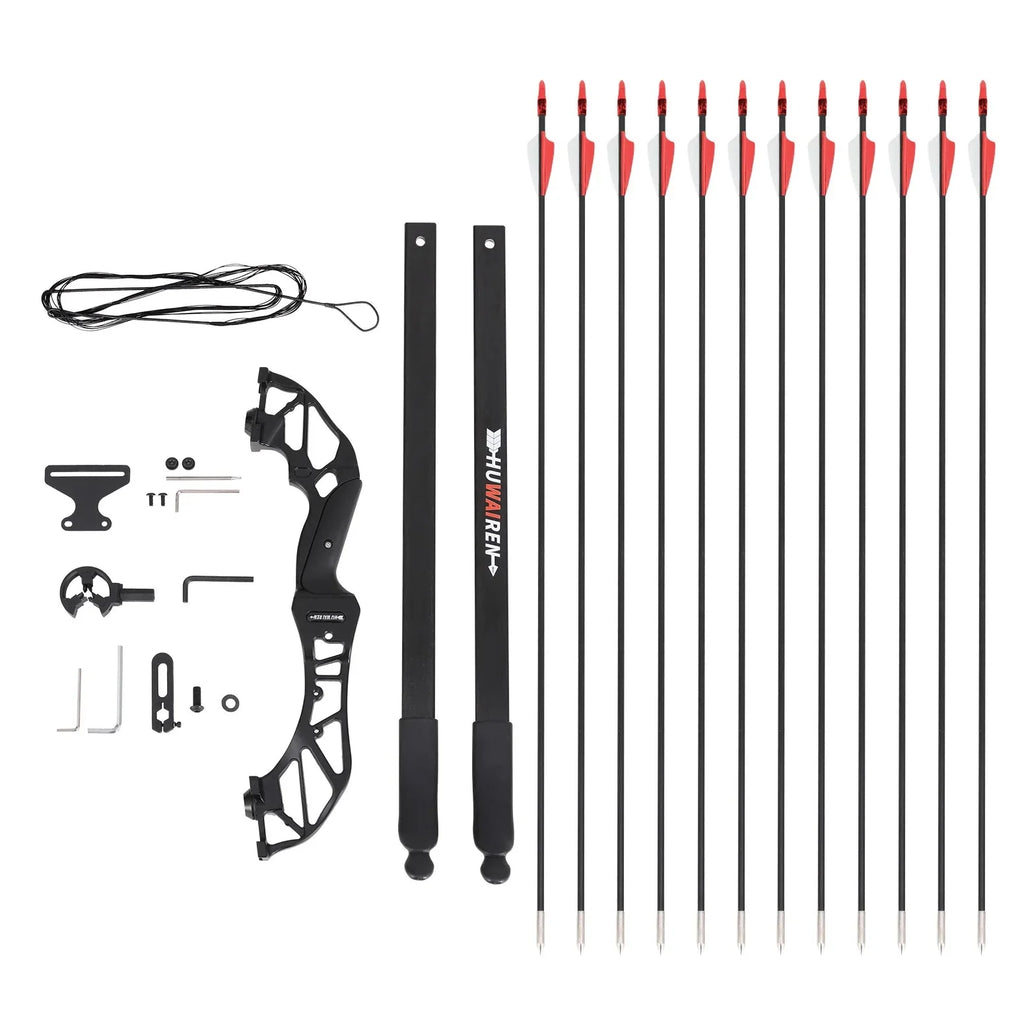Everfit Recurve Bow And Arrow Set, 55lbs, 135cm, 12 Arrows