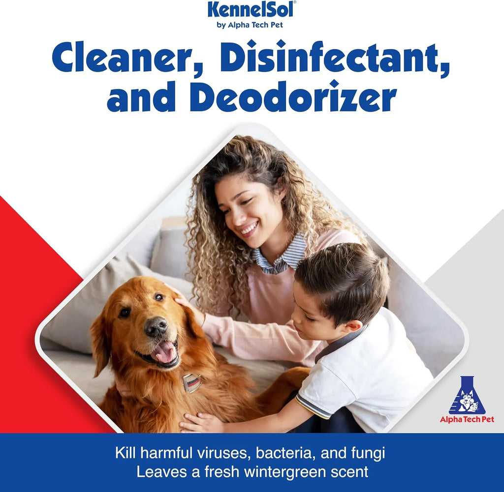 Alpha Tech Pet KennelSol Kennel Cleaner Disinfectant And Deodorizer Liquid Concentrate, 5 Gallons