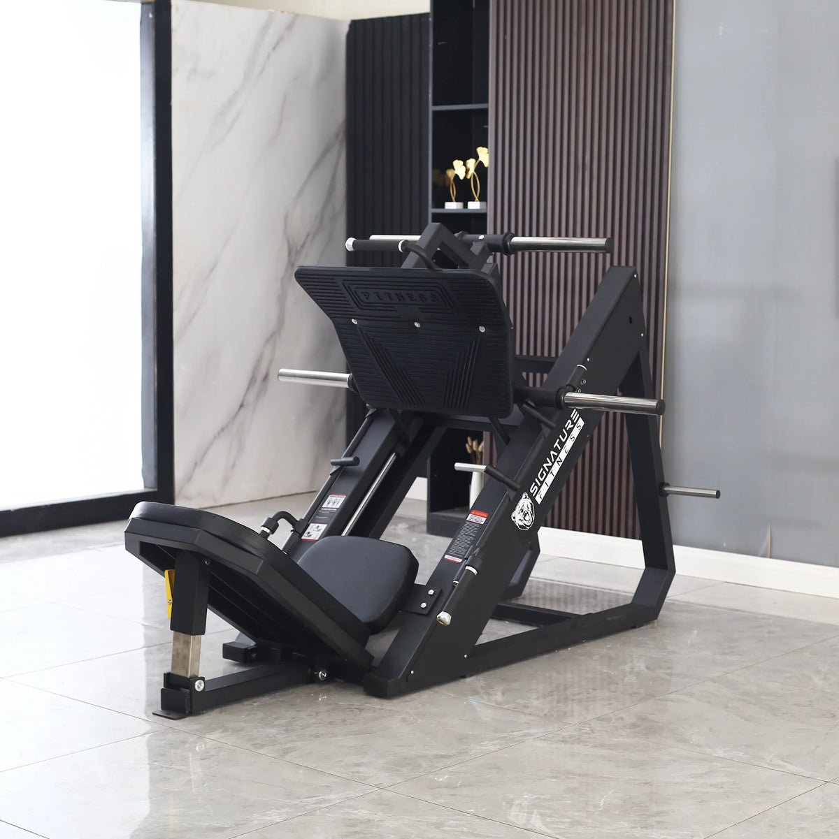 BalanceFrom Plate Loaded Adjustable Leg Press Machine With Extra Plate Storage, 1000-Pound Capacity - SF-L2