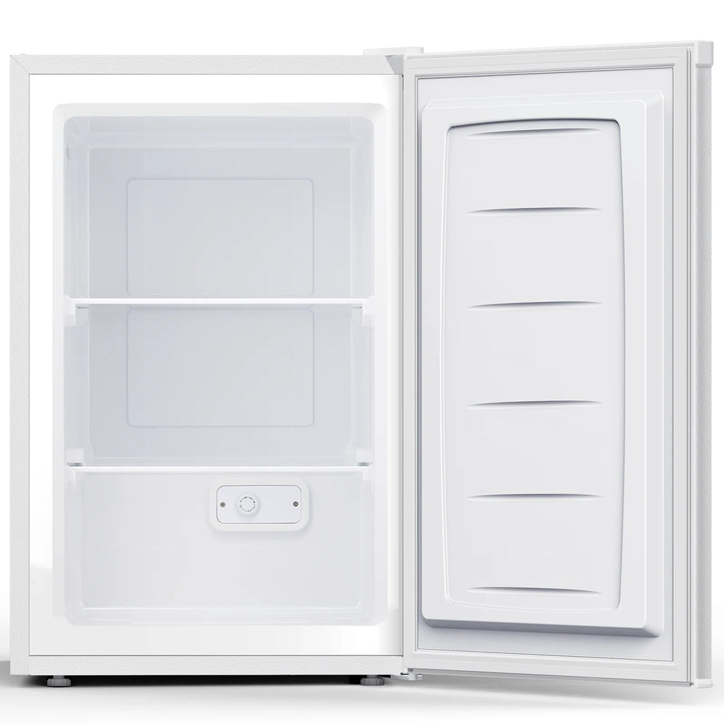 KNDKO 3.2Cu.ft Upright Freezer With Removable Shelves And Adjustable Thermostat - Silver