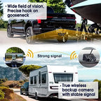 DoHonest Wireless Magnetic WiFi Backup Camera, HD 1080P, 6 Magnets, 9600mA, 16 IR Lights, 150 Degree - V7