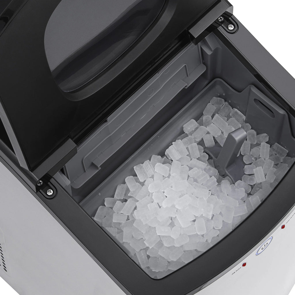 Newair Countertop Nugget Ice Maker, 45 lb, Self-Cleaning, Silver