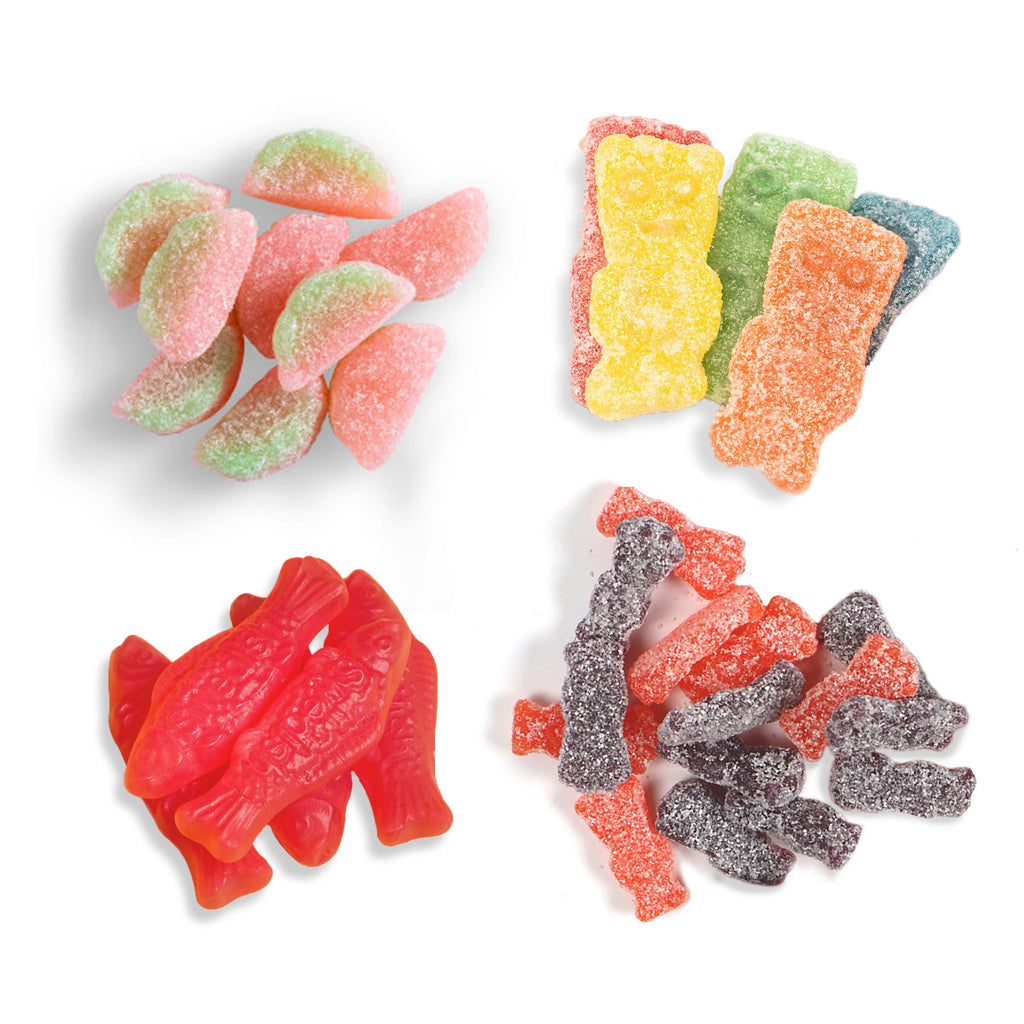 SOUR PATCH KIDS and SWEDISH FISH Soft & Chewy Gummy Halloween Candy Variety Pack, Bulk Candy, 190 count