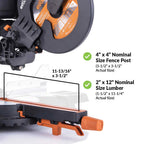 Evolution Dual Bevel Sliding Miter Saw With 10 in Multi-Material Cutting Blade - R255SMS-DB+