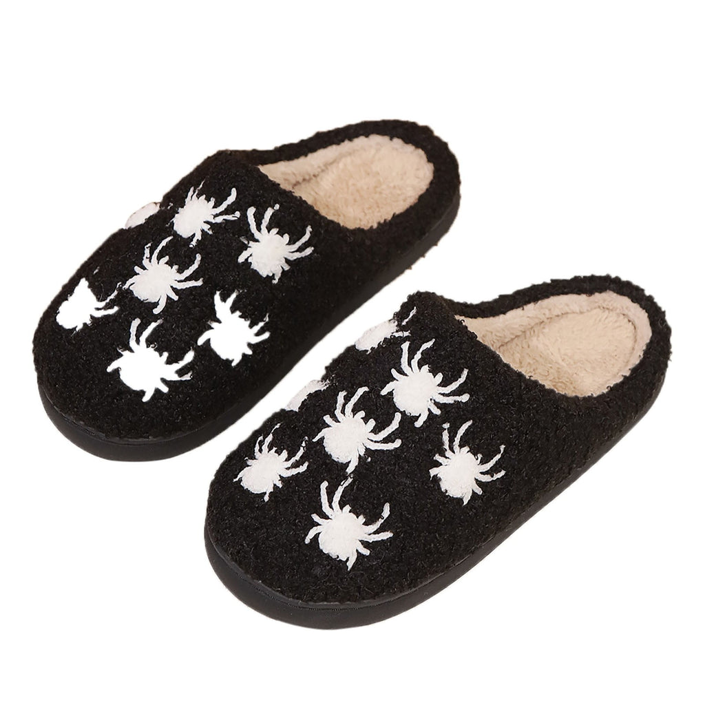 Gaexia New Christmas Cotton Slippers Winter Warm Couples Thick Sole Soft Sole Shoes Thickened Anti Slippers for Men And Women - w12-Red