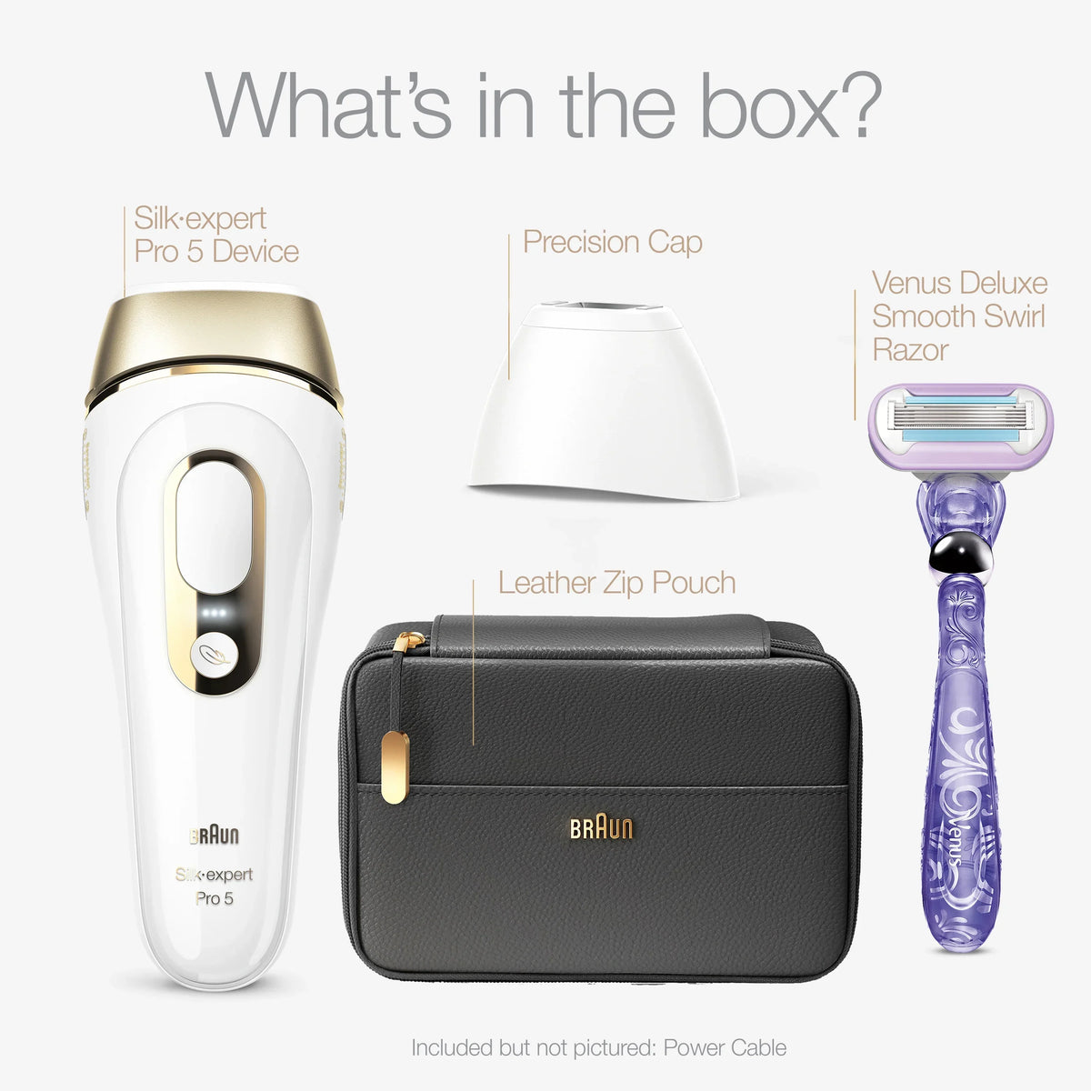 Braun Silk Expert Pro5 IPL Hair Removal Device, White-Gold - PL5147