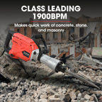 Baumr-AG Electric Demolition Jackhammer 2300W, 3 Chisels, Carry Case - BMJK-23S Mk II BAJHTL04A