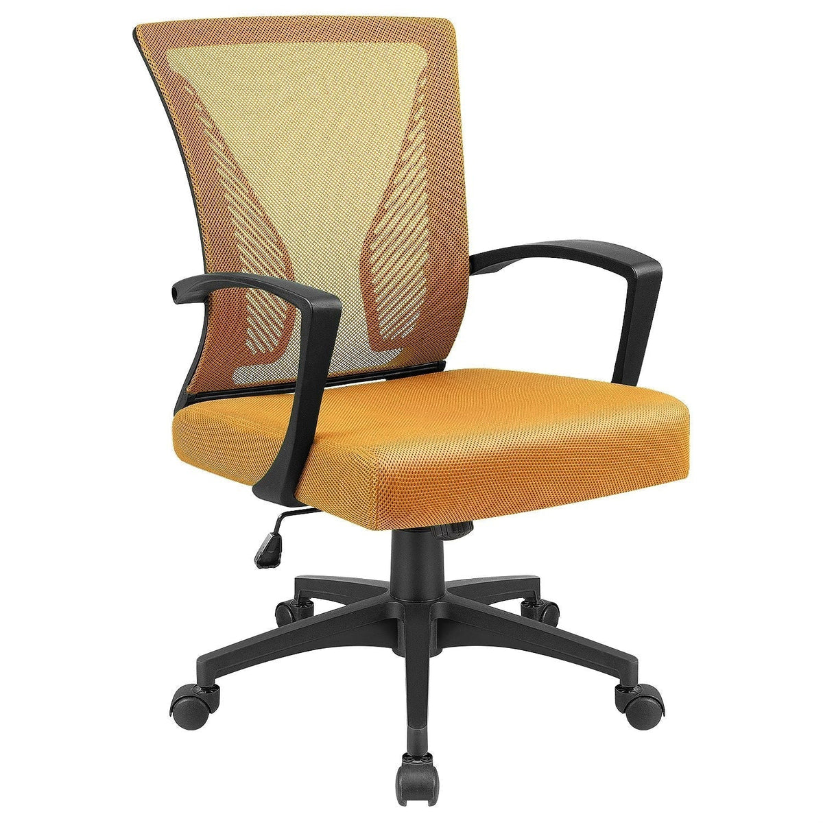 Ergonomic Mesh Mid-Back Office Chair With Adjustable Lumbar Support, 300 lbs Capacity