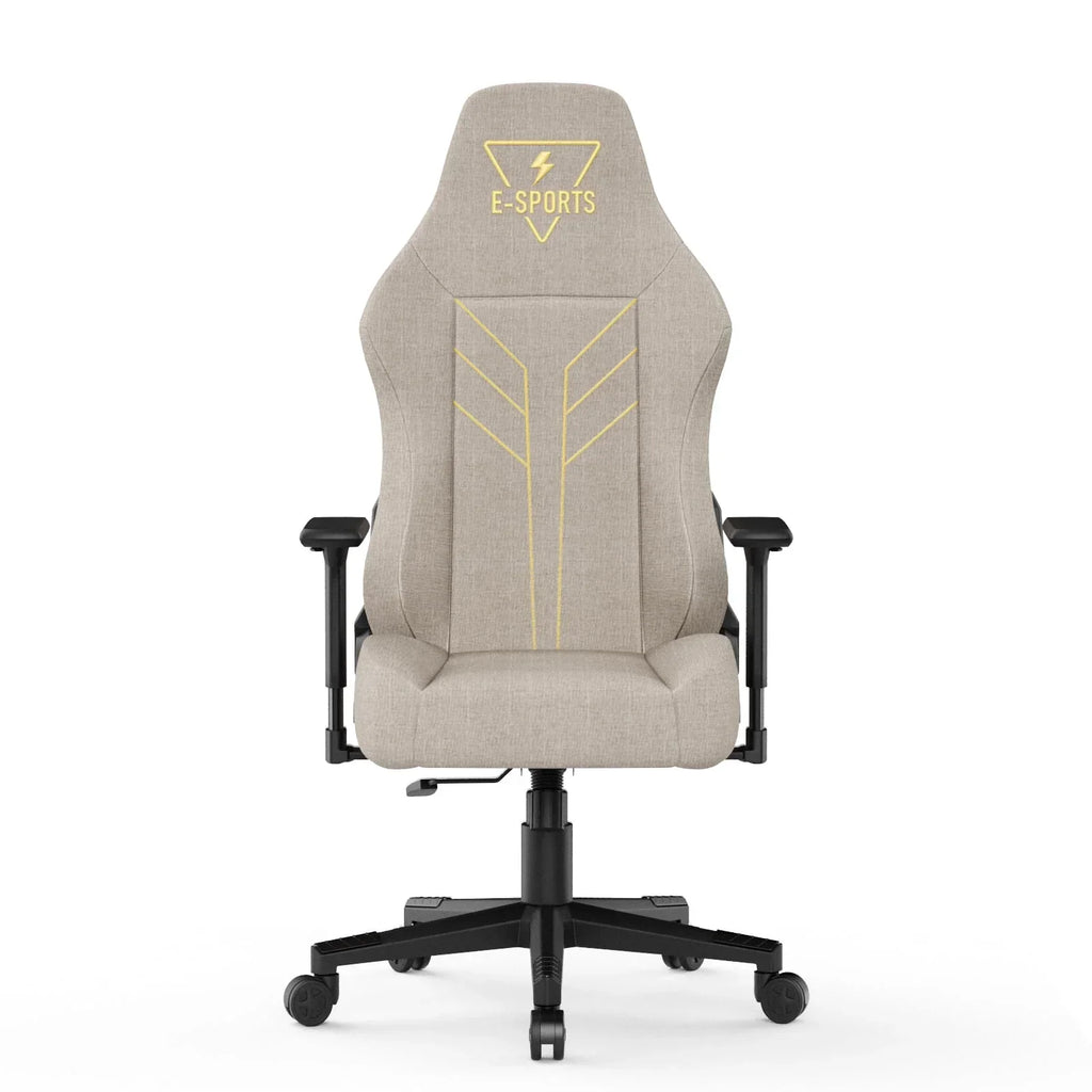 Bigzzia High Back Ergonomic Gaming Chair With 3D Armrests, Beige