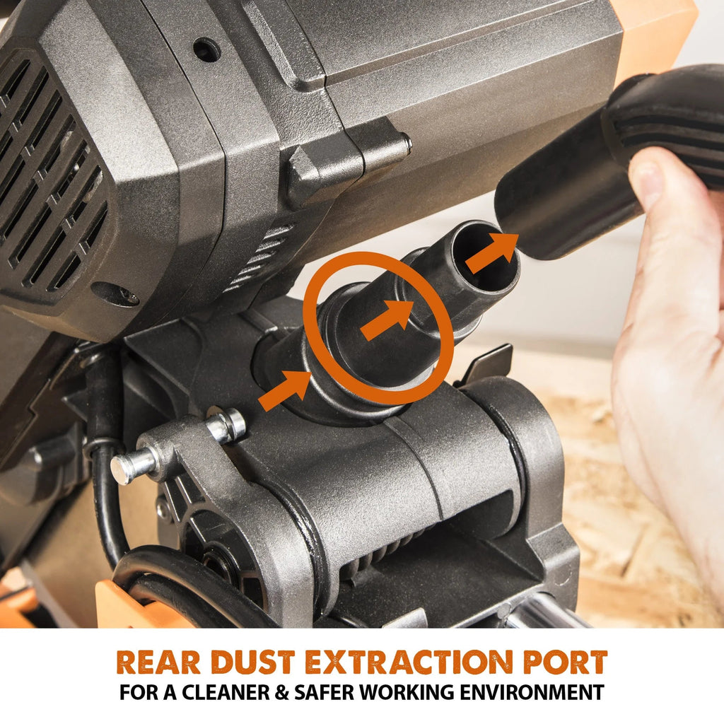 Evolution Dual Bevel Sliding Miter Saw With 10 in Multi-Material Cutting Blade - R255SMS-DB+