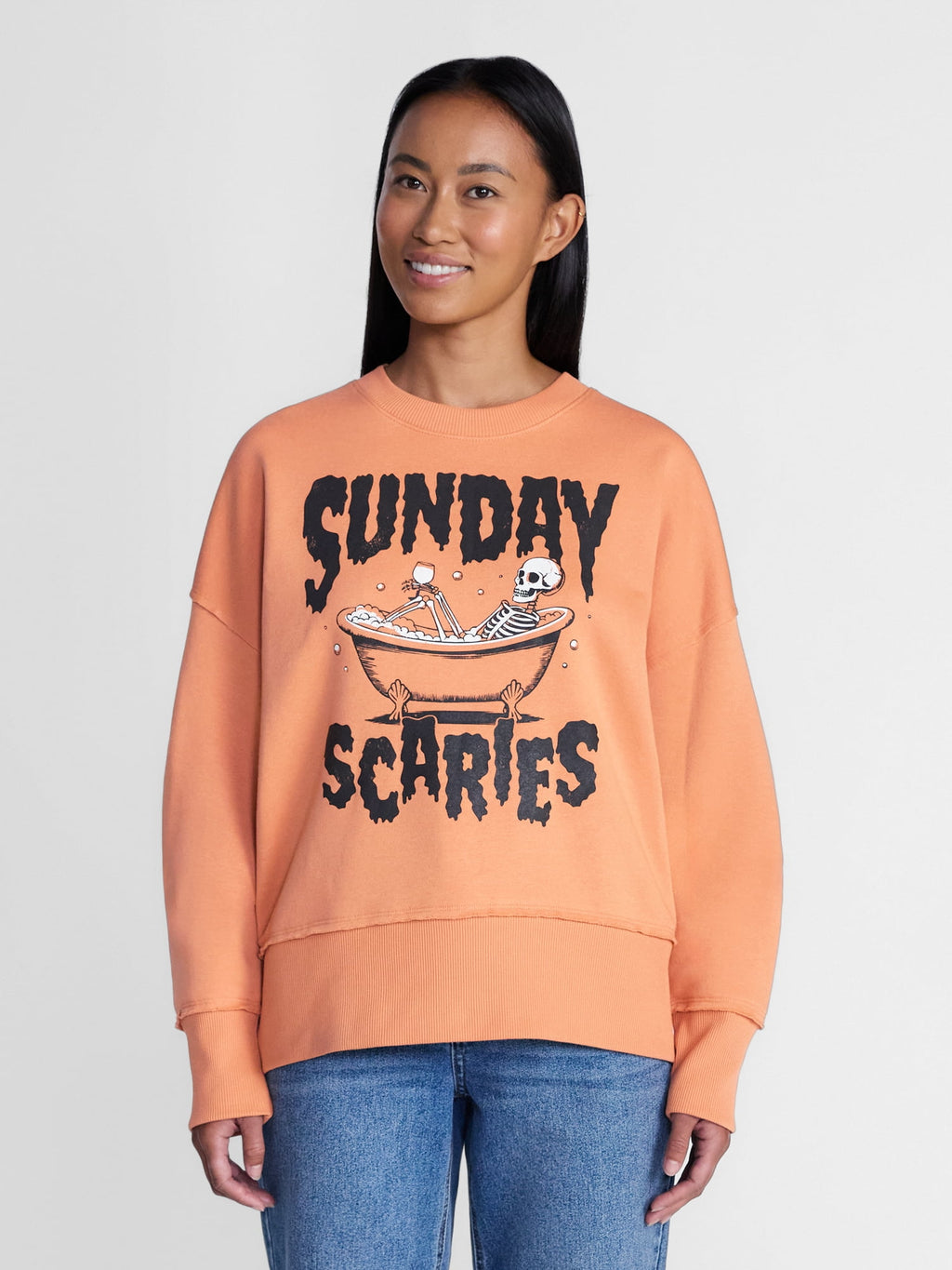 Women's Halloween Salem Book Club Graphic Fleece from Way to Celebrate, Sizes S-4X