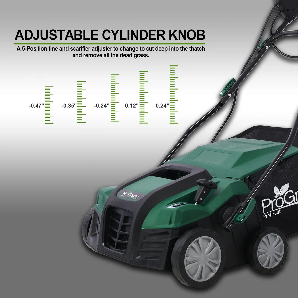 Seizeen 16-Inch Lawn Dethatcher And Scarifier - 15 Amp, 58 QT