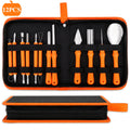 Topsome Halloween Pumpkin Carving Kit, 12 Pcs Professional Heavy Duty Pumpkin Carving Set, Stainless Steel Double-side Sculpting Tool for Halloween Decoration Jack-O-Lanterns