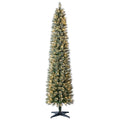 Holiday Time 7 ft Pre-Lit Shelton Pencil Fir Artificial Christmas Tree, Clear LED Lights - Shelton