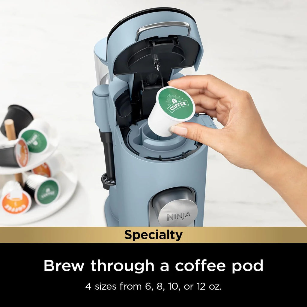 Ninja Pods & Grounds Single-Serve Coffee Maker, 56-oz. Reservoir, Stone - PB041ST