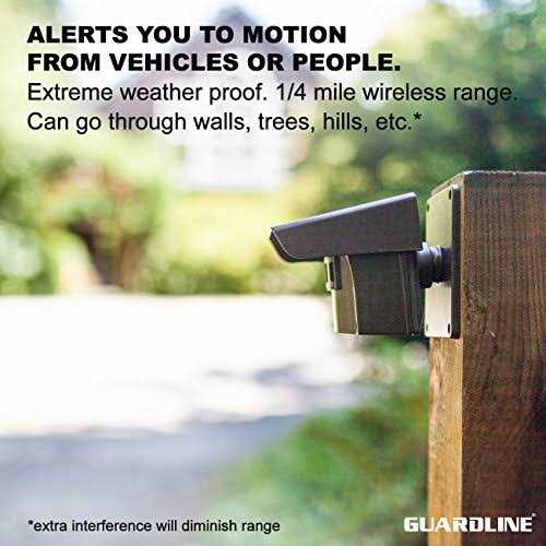 Guardline Wireless Outdoor Driveway Security Alarm Sensor System - 1/4 Mile Range