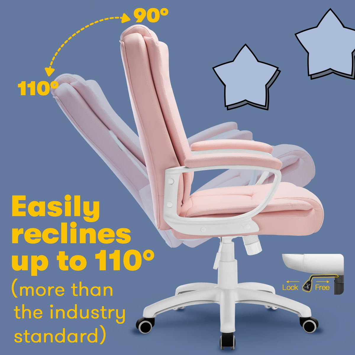 400 LBS Big And Tall Heavy Duty Ergonomic High-Back Office Chair