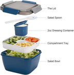 Microwave Portable Lunch Bento Box With Cutlery Picnic Set - Color E