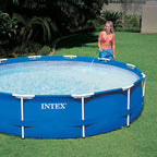 Intex Metal Frame Above Ground Swimming Pool With Filter And Cover, 12 Ft x 30 Inches - 28211EH