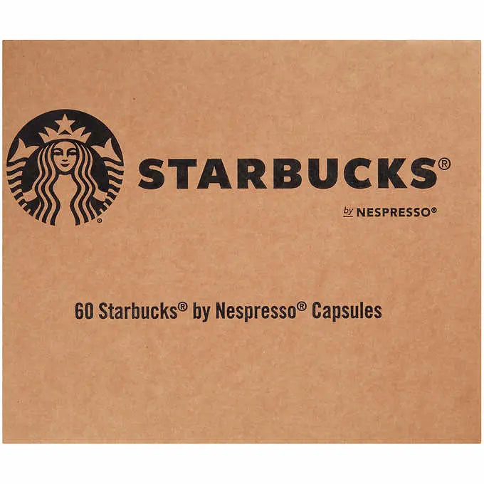 Starbucks By Nespresso Espresso Roast Dark Roast Capsules, 60 Count - Compatible With Original Line Machines