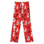 Halloween Pajama Pants for Women Men Couples Flannel Pjs Pants Fuzzy Pjs Pants Plush Pajama Bottom Costume Sleepwear Matching Pajamas Halloween Christmas Gifts