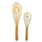Way To Celebrate Whisk Set, 2-Piece, Silicone & Bamboo