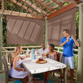Coolaroo Outdoor Roller Shade With Wand - 10ft x 8ft Walnut
