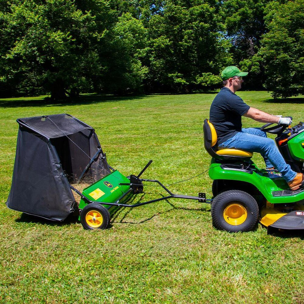 John Deere 42 in. 24 cu. ft. Tow-Behind Lawn Sweeper - STS-42JDC