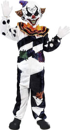 Joyfy Scary Clown Costume for Kids, Clown Halloween Outfit Set Fancy Dress Cosplay