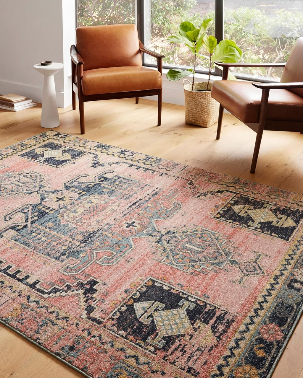 Loloi Jocelyn Collection Area Rug, Rose/Rose, 7'-10" x 10', .38" Thick - JOC-06