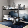 Mainstays Convertible Twin Over Twin Metal Bunk Bed - Black
