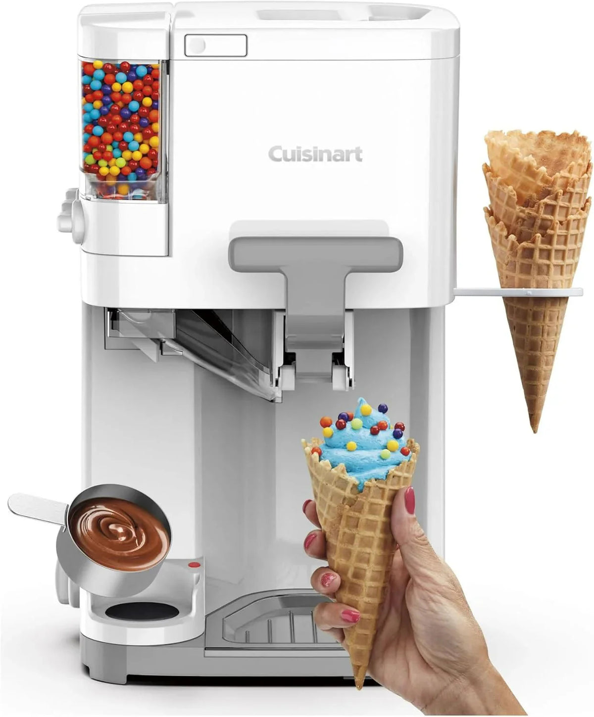 Cuisinart Soft Serve Ice Cream Maker, 1.5 Quarts, White - ICE-48