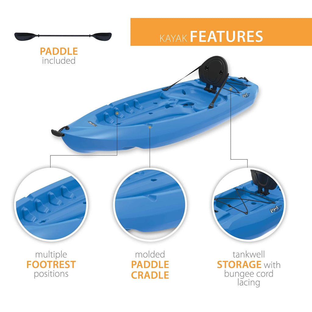 Lifetime Sit-On-Top Kayak 8 ft Blue HDPE - 90112