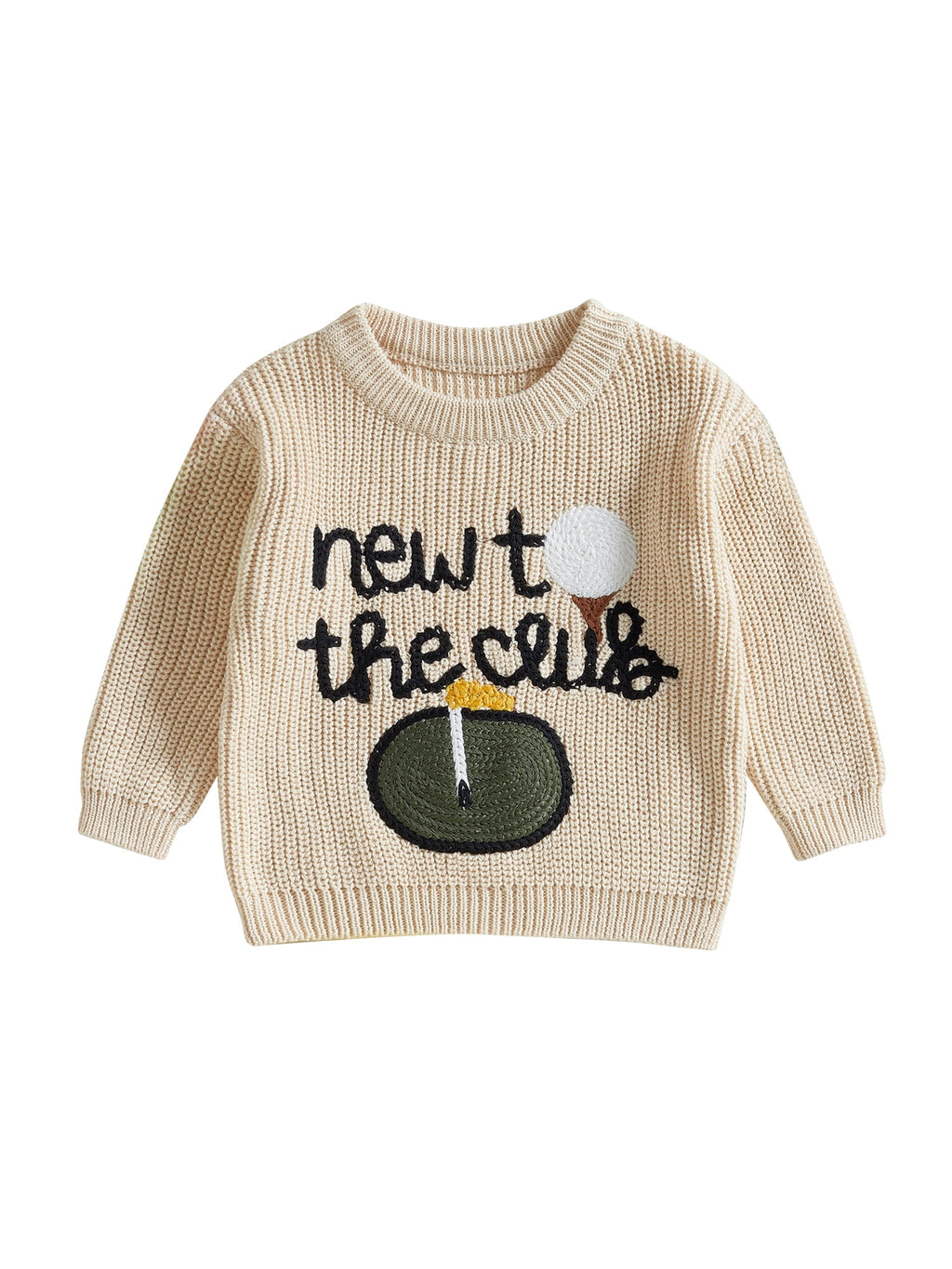 Loicainy Toddler Baby Boy Girl Halloween Knit Sweater 3 6 9 12 18 24 Months 2T 3T Long Sleeve Crewneck Letter Embroidery Pullover Autumn Winter Knitwear