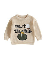 Loicainy Toddler Baby Boy Girl Halloween Knit Sweater 3 6 9 12 18 24 Months 2T 3T Long Sleeve Crewneck Letter Embroidery Pullover Autumn Winter Knitwear