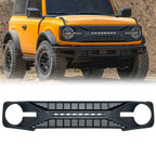 AMERICAN MODIFIED Tomahawk Grille With Lights for 2021-2024 Ford Bronco Without Front Camera - Matte Black