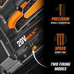 WEN 20V Max Cordless 18-Gauge Brad Nailer With 2.0Ah Battery And Charger - 100 Nail Capacity