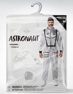 Joyfy Adult Men Astronaut Costume Halloween Spaceman Costume Silver Space Suit Spaceman Jumpsuit Pilot Outfit for Halloween Party Cosplay